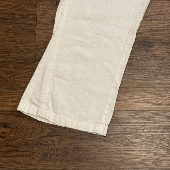 Roxy Oceanside Drawstring Pants Cotton Linen Blend White Size Large - Picture 4 of 15